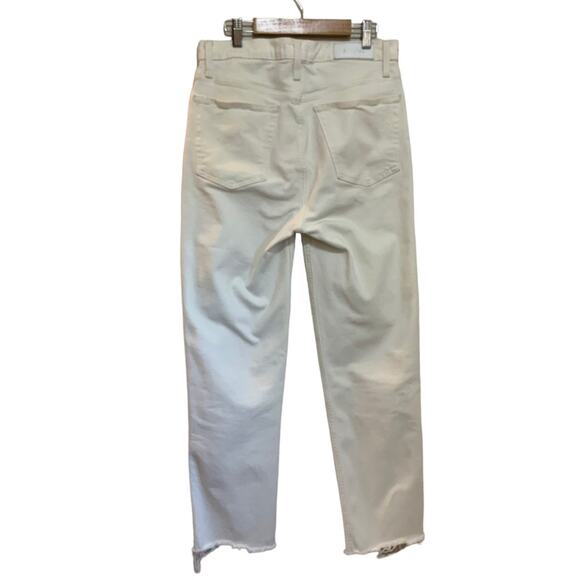 Re/Done Vintage White 70's Stovepipe Straight Jeans Raw Ankle sz 30 EUC - Picture 2 of 6